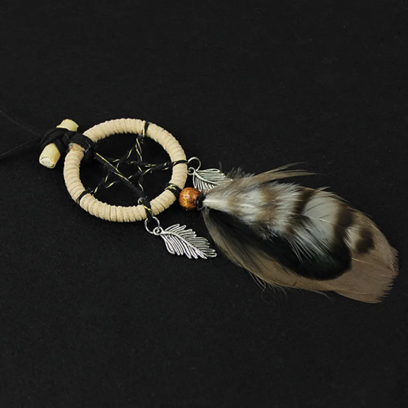 Подвеска с кулоном в виде пера Индиана Креативные украшения для автомобиля