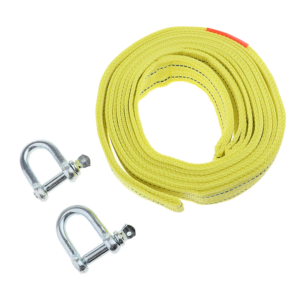

Car Trailer Rope Tow Rope Road Tow Strap W/Hooks 5 Tons,4 Meters - Truck Accessory