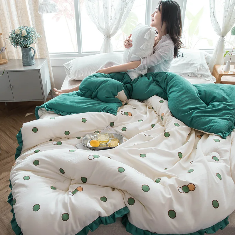 Роскошное Одеяло на гусином пуху Стеганный килт Король Королева Полный размер