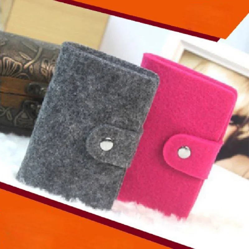 Новый модный фетровый функциональный чехол с 24 отделениями для карт визитница
