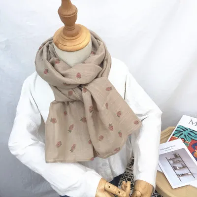 Strawberry beige Модный детский шарф с принтом короны, весенний хлопковый шейный платок для маленьких мальчиков и девочек, милая теплая шаль, шарфы хиджабы - Цвет: Strawberry beige