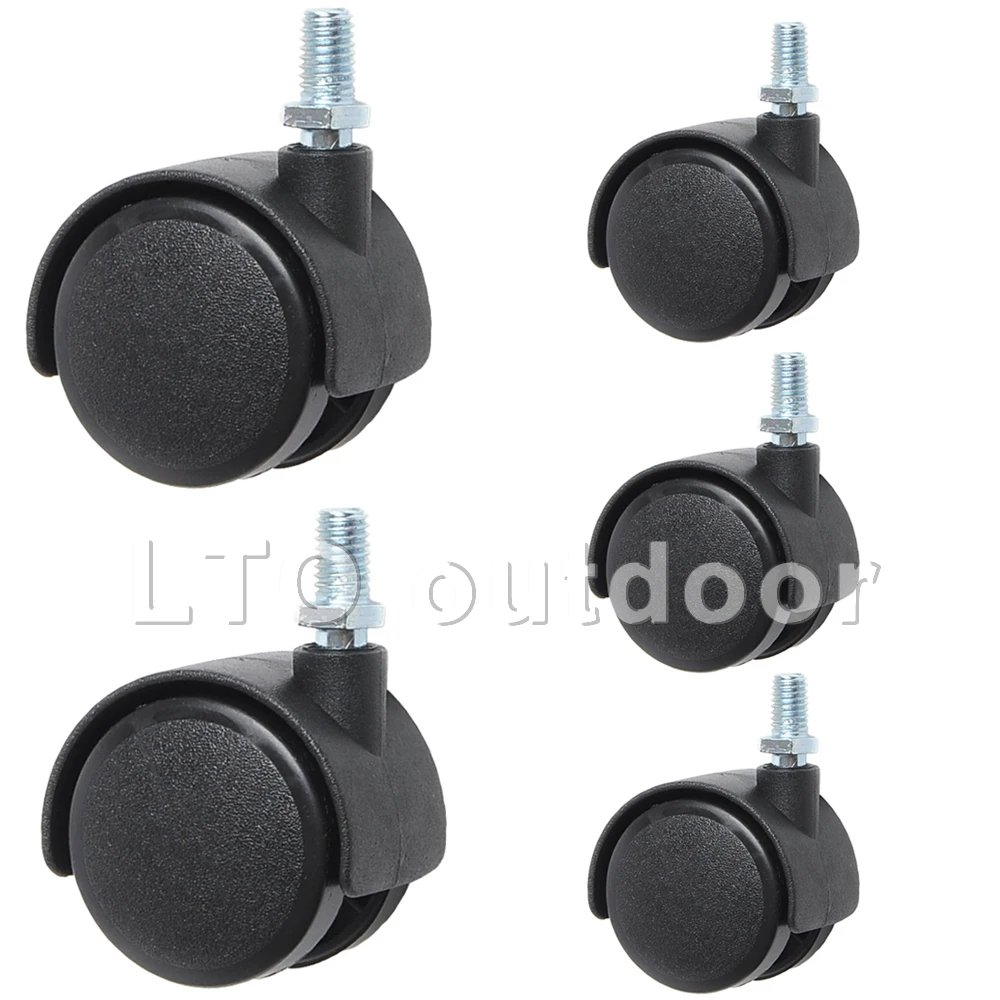 

5PCS Nylon Furniture Universal Caster Mute Wheel Office Wheel No Brake Suitable For Household Appliances
