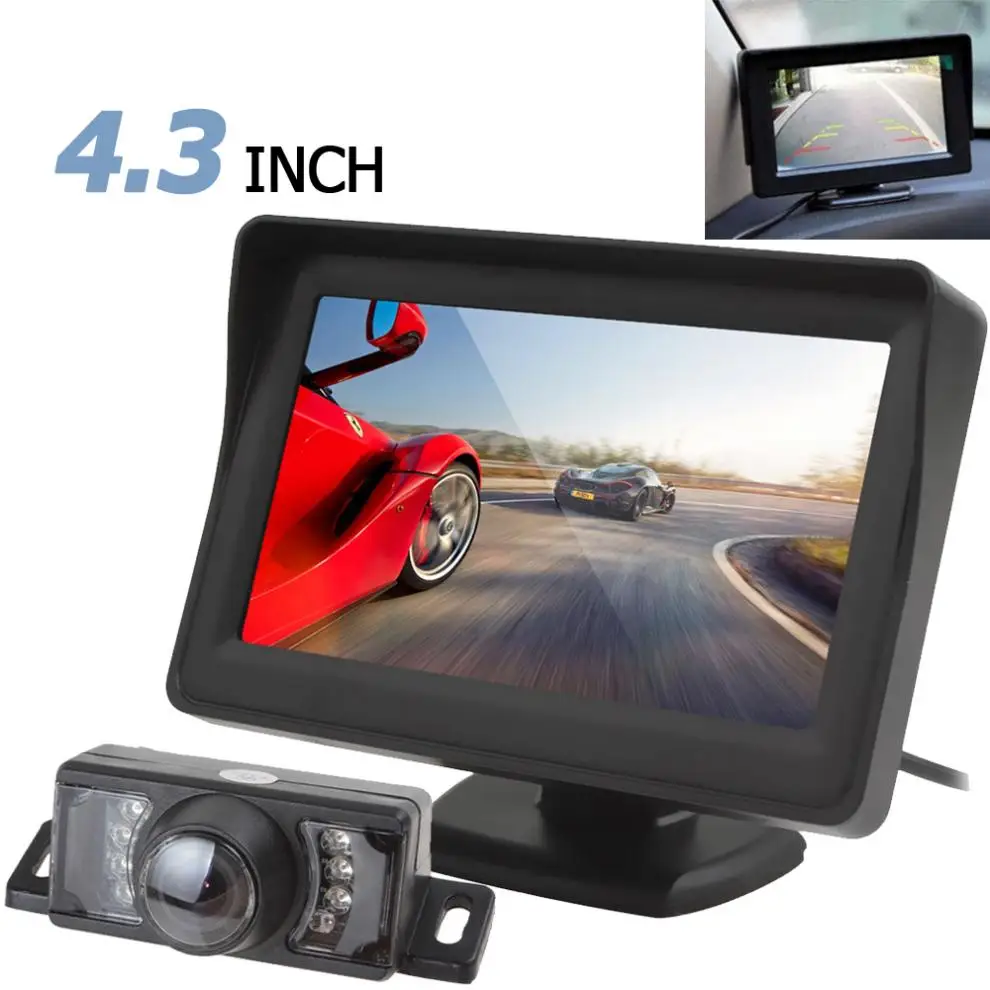 4 3 дюймовый TFT LCD HD цифровой панельный автомобильный монитор заднего вида