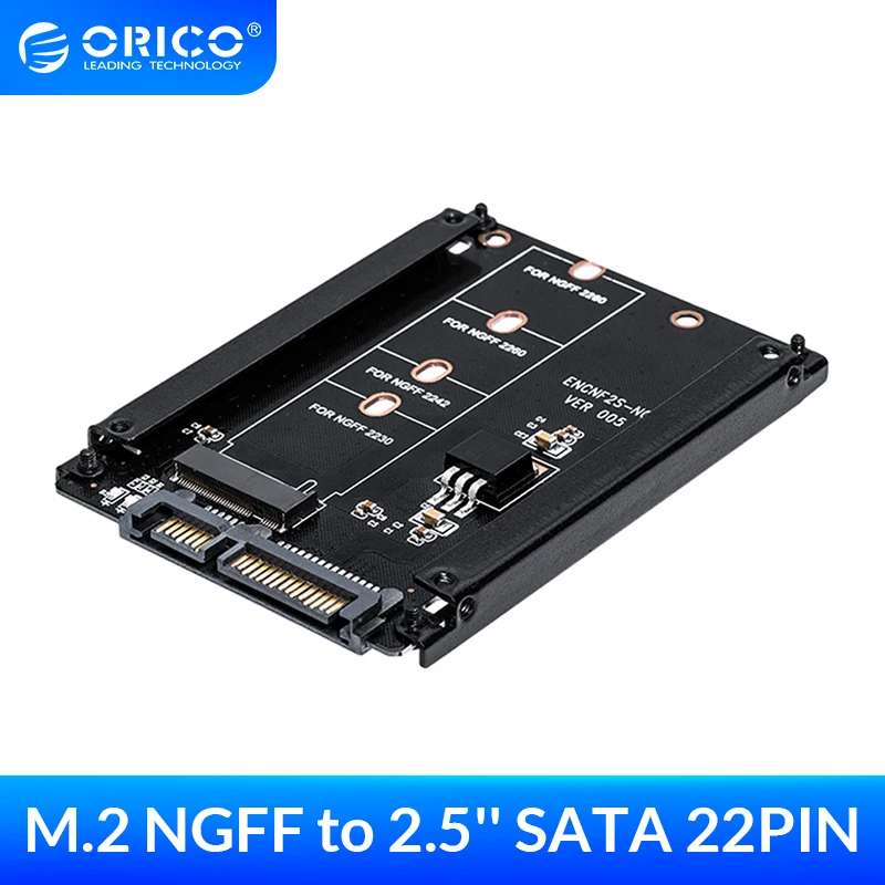 Твердотельный накопитель ORICO M.2 NGFF (SATA) SSD на 2 5 SATA адаптер для 2230/2242/2260 мм M2