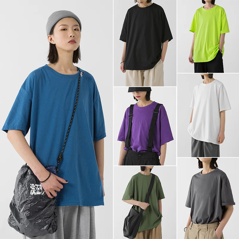 2020 Летняя мужская Однотонная футболка с рукавом семь частей модная круглым