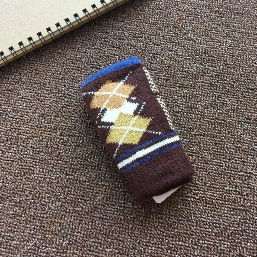 Женские зимние перчатки вязаные крючком из искусственной шерсти теплые митенки