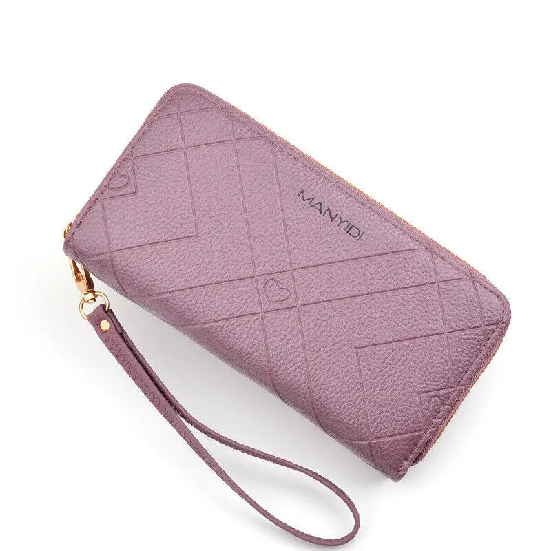 

2020 Fashion Women Leather Zip Multi Layer Wallets LadiesCasual Long Clutch Card Holders Coin Purse Lady Long Handbag