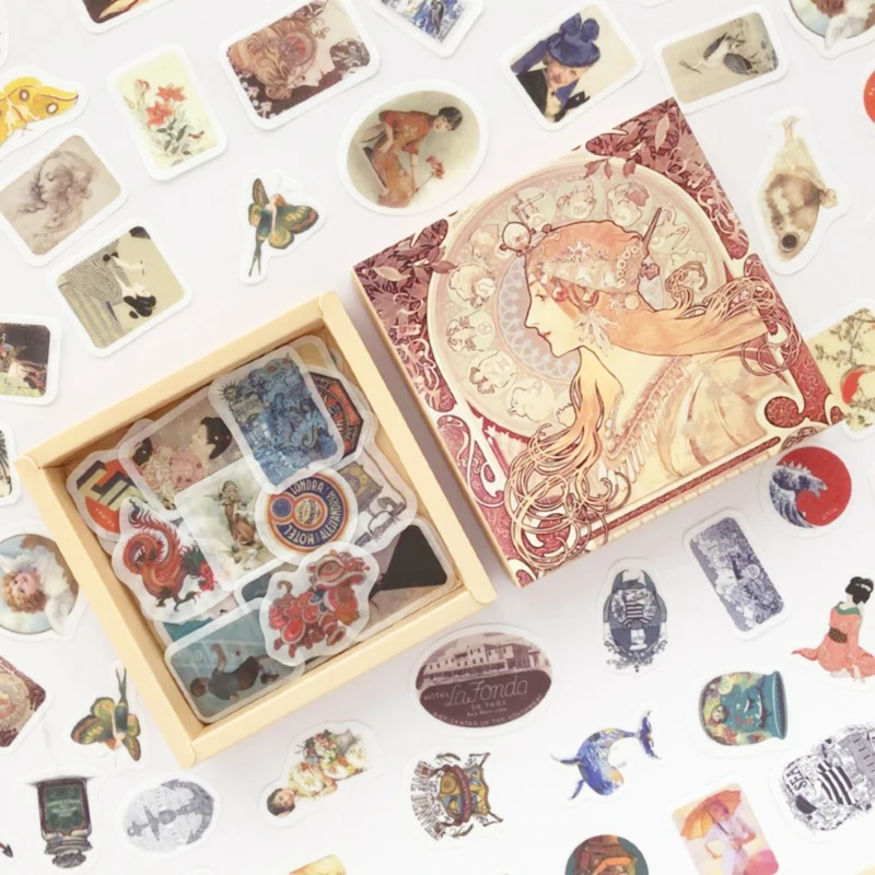 200 листов, креативная наклейка с милым рисунком, сумка, дневник, декоративная наклейка, Стикеры для журналов, скрапбукинг, персонализированные наклейки - Color: fugu feng