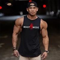 gym deltoid brand clothing beast mode bodybuilding tank top men fitness singlet sleeveless shirt solid cotton muscle undershirt