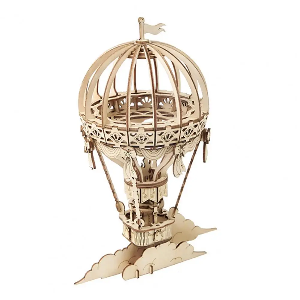 Деревянная 3D головоломка в сборе наборы моделей игрушки воздушный шар корабль и