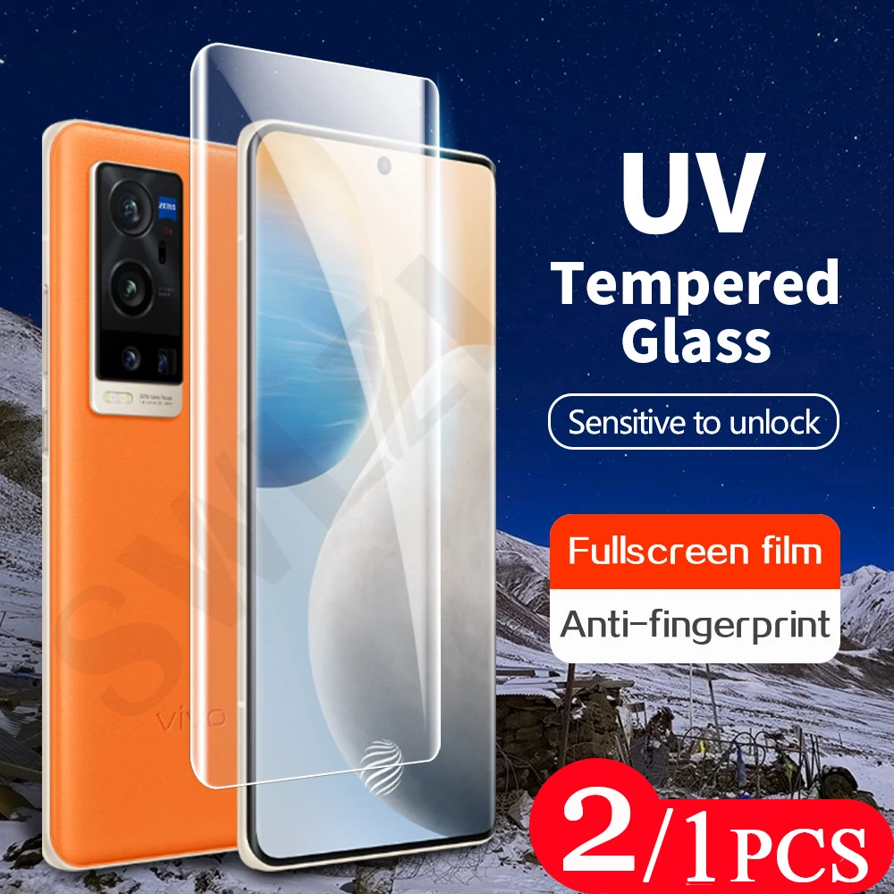 

Защитное стекло 9D для vivo X60, X60T, x50 pro plus, iQOO 5 Pro, NEX 3, 3S, UV защитная пленка из закаленного стекла, 2/1 шт.