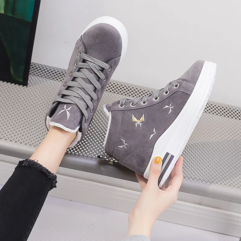 

2020 new boots add 4 cm thick bottom breathable women's shoes vulcanized shoes platform women's shoes chunky women's sports shoe