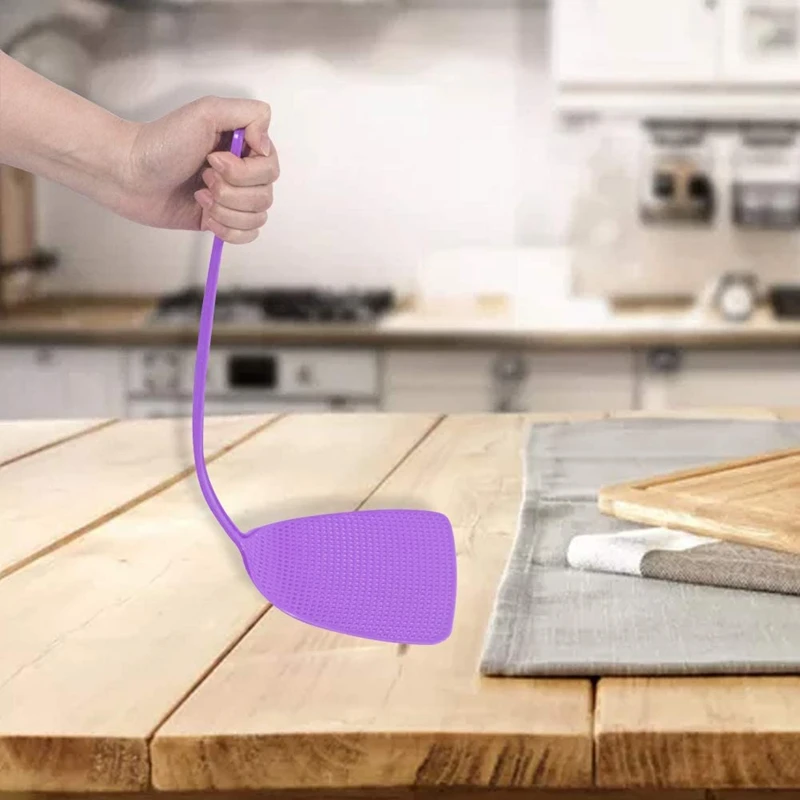 

Fly Swatter 10 Pack Plastic Long Handle Fly Swat Manual Swat Pest Control for Flies and Mosquito Multi-Color Random