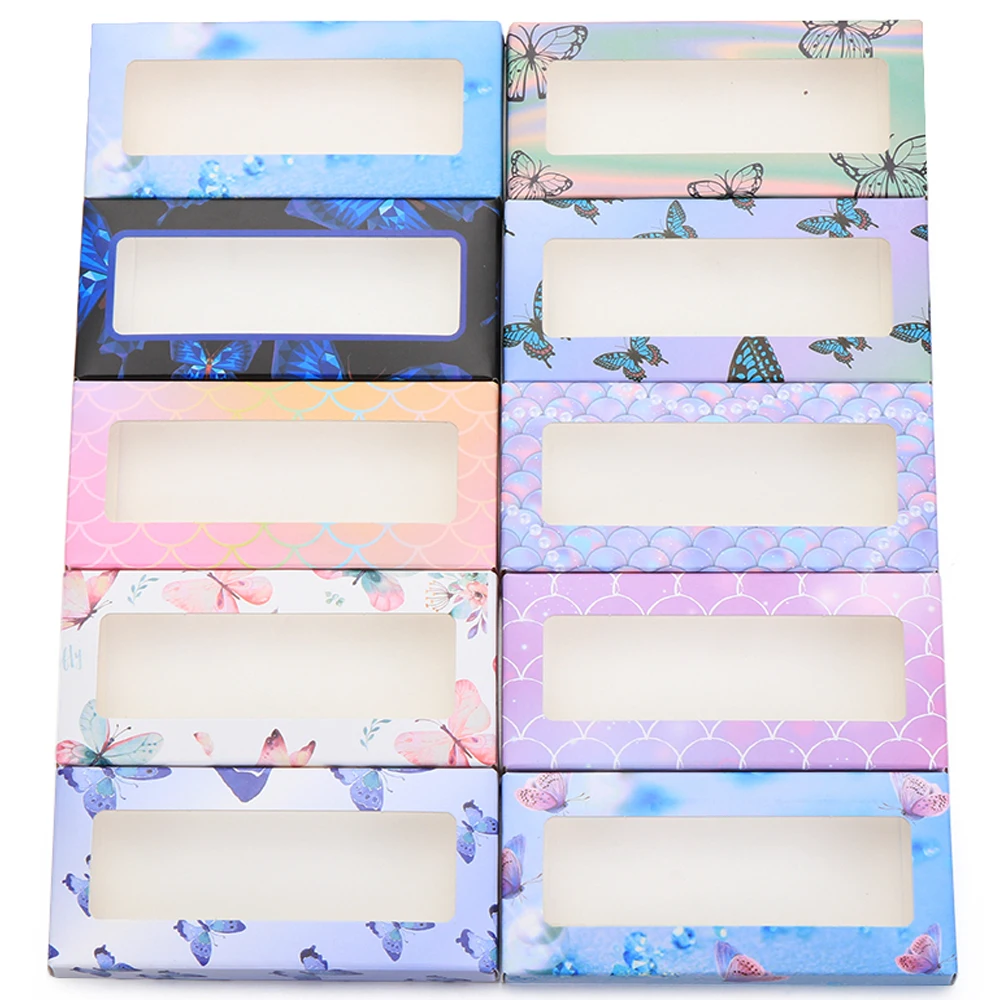 10 шт./партия бабочка пустая бумага накладные ресницы упаковочная коробка коробки