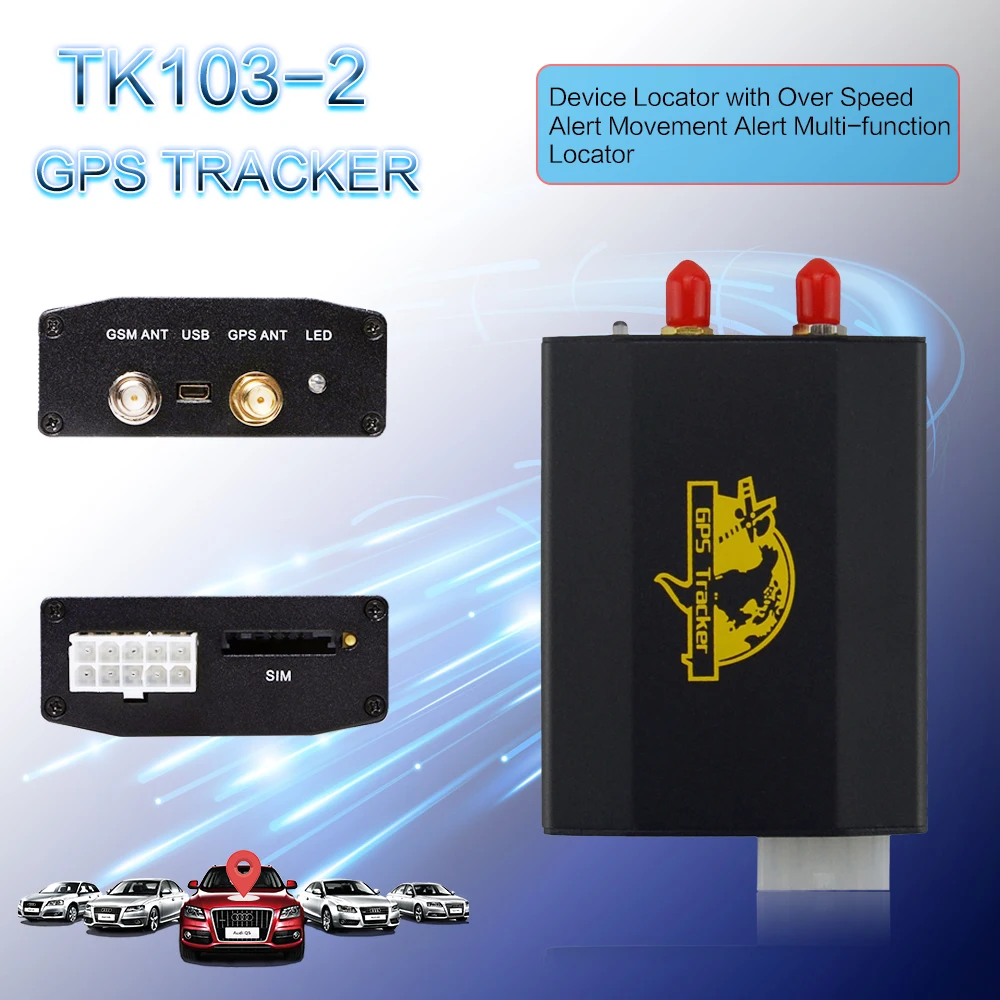 TK103 2 GPS трекер для автомобильного устройства слежения поддерживает