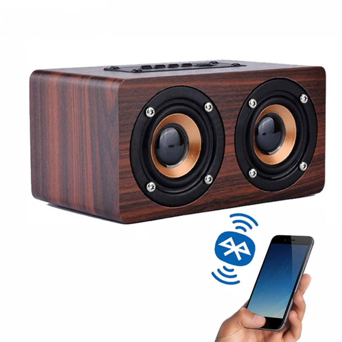 Bluetooth динамик деревянный беспроводной портативный hifi ударный бас динамик Boombox Buetoot для iPhone для samsung для Xiaomi