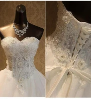 vintage wedding dress luxury crystals sparky ball gown robe de mariee princess wedding gowns lace 3d flowers bride dresses 2019