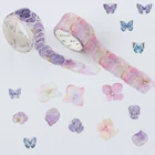 Лента декоративная с лепестками цветов, 200 шт.рулон, s-образный рулон, для скрапбукинга, стикер для канцелярских товаров наклеек