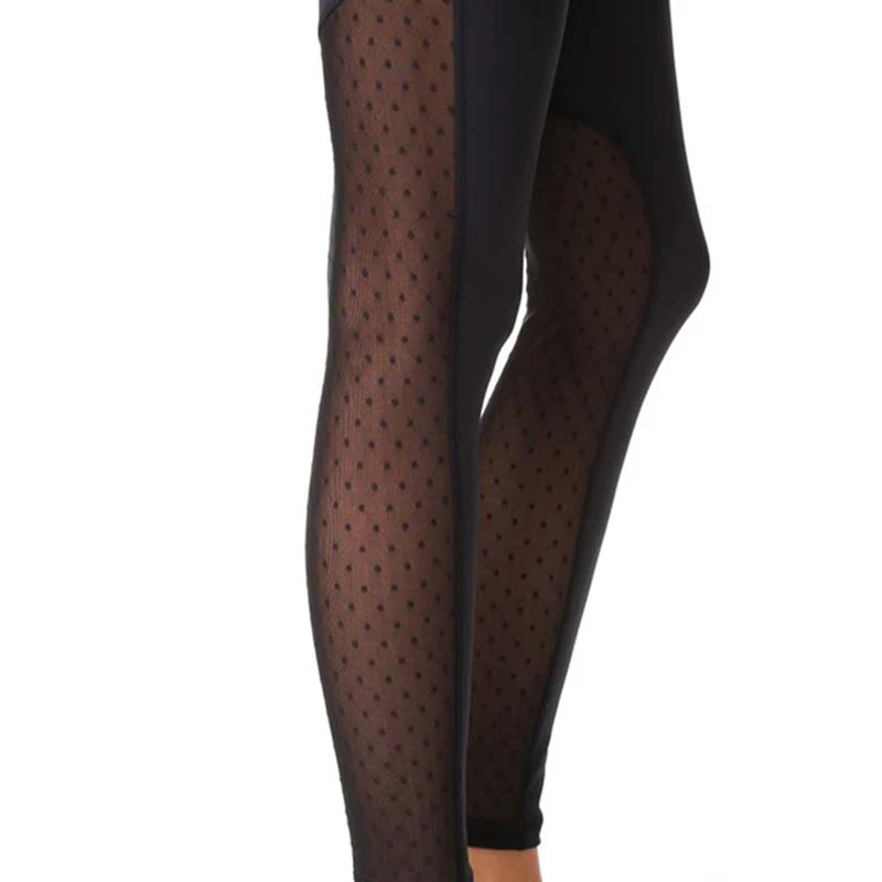 

Fashion Women Leggings Sexy Mesh Patchwork Ladies Leggings Sexy Slim Elastic Fitness Leggings For Female Leggins