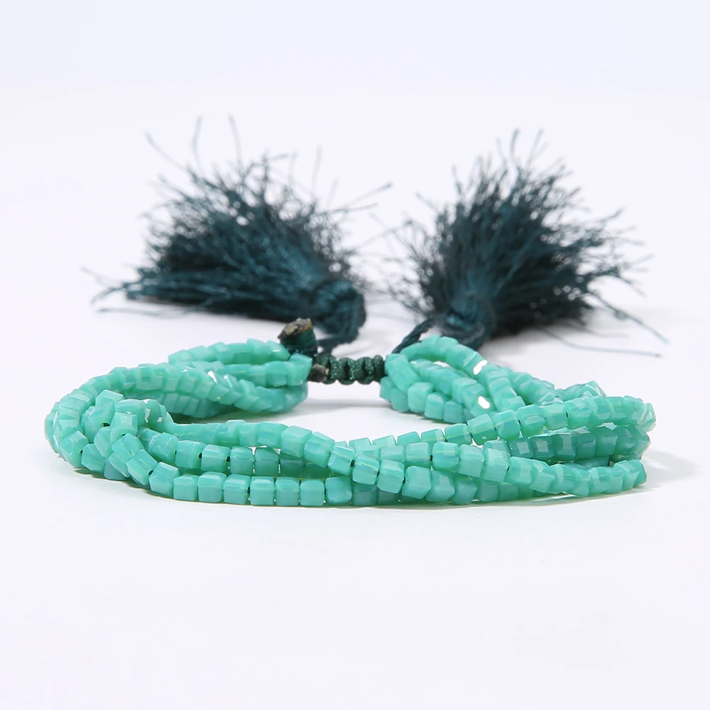S-B0067F Браслет SHINUSBOHO для женщин и мужчин, 9 цветов, однослойный браслет дружбы ручной работы, регулируемый модный подарок - Окраска металла: S-B0067F