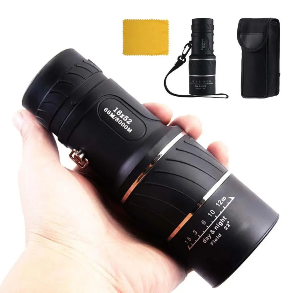 

Dual Focus Telescope 16x52 High Power HD Optical Monocular Telescope Low-light-level Night Vision Clear for Outdoor Hunting