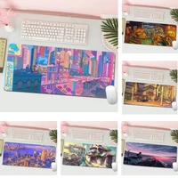 anime city scenery game mousepad gaming mousepad xl large gamer keyboard pc desk mat computer tablet mouse pad