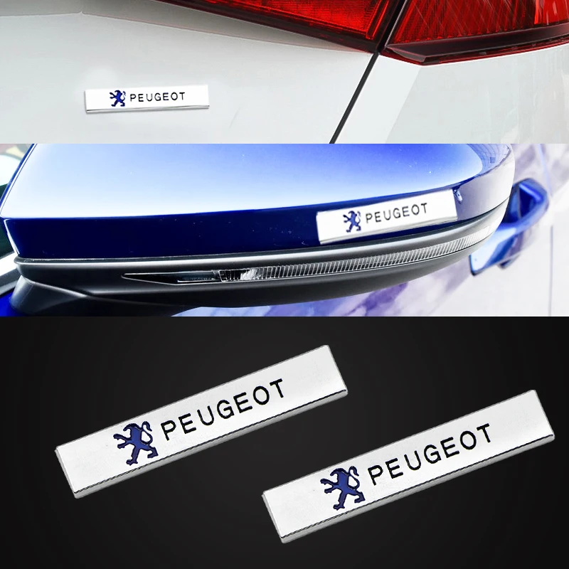 2 шт. новая мода серебристый 3D Автомобильный Алюминиевый металлический значок