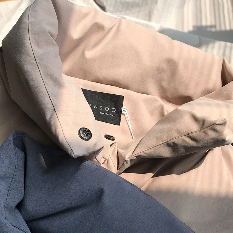 Женское длинное хлопковое пальто свободное теплое из плотного хлопка модель H00366