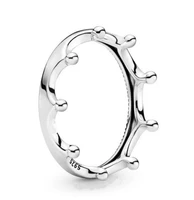 925 sterling silver pandora ring polished silver crown rings for women wedding party gift fashion jewelry
