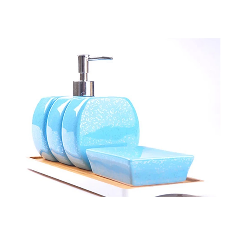 Круглая Керамическая посуда для ванной комнаты набор из четырех предметов