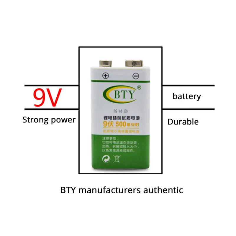 Лучшие предложения BTY 9V ni-mh Batery литий-ионная аккумуляторная батарея Bateria 6LR61 1604A
