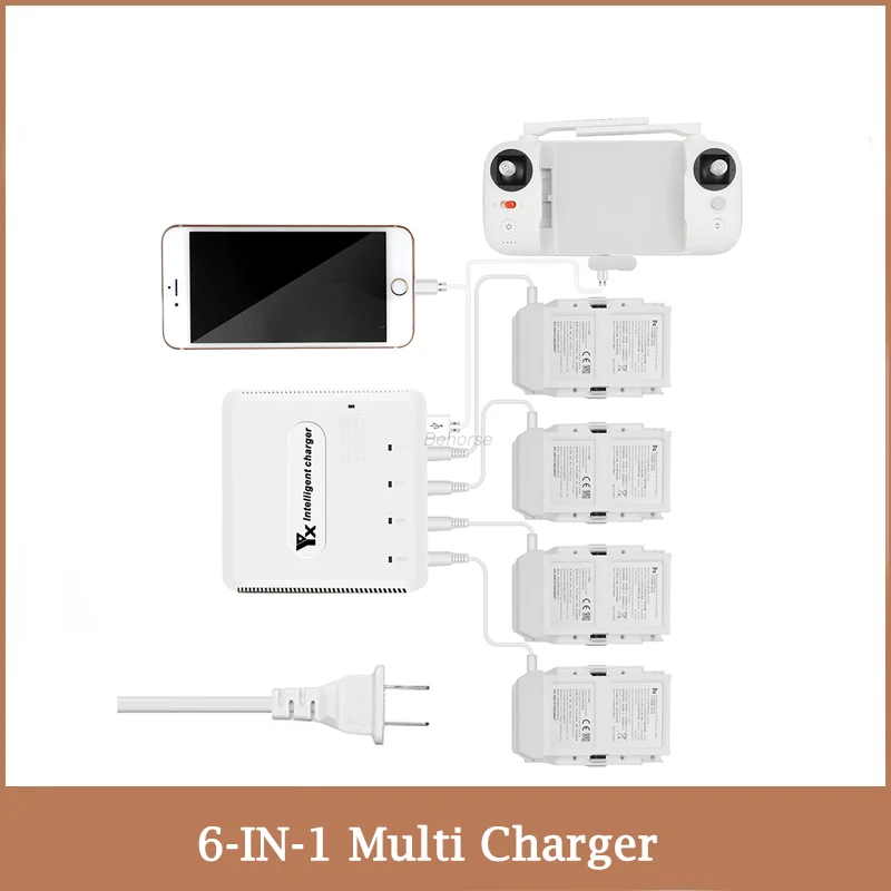 6 в 1 Multi Зарядное устройство для Fimi X8SE 2020/Fimi X8 SE Дрон Батарея зарядная станция