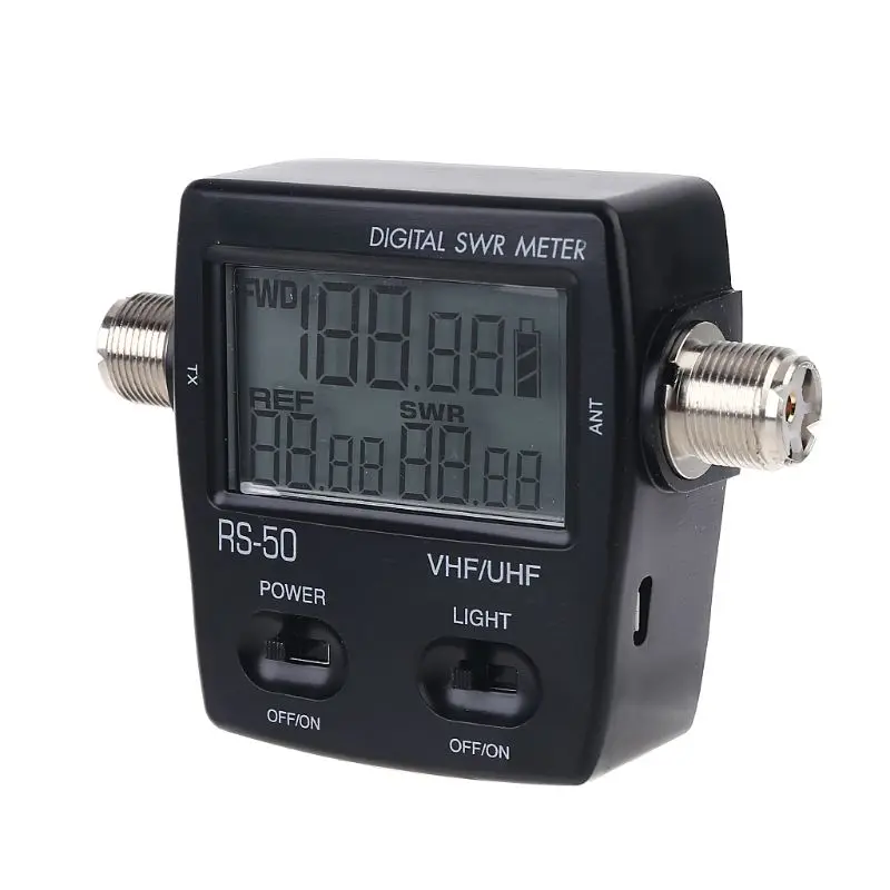 NISSEI RS 50 цифровой SWR Watt Meter 125 525MHz UHF / VHF M Type Connector Micro USB DC 5V Выход для TYT Baofeng|Запчасти и