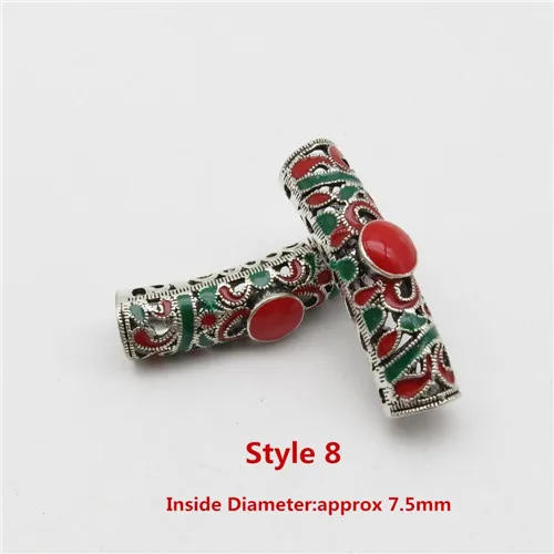 2pcs Style 8 2 шт./упак. руны викингов, подвязанные лентой, с объемной волной, бороды, дредлоки, для увеличения объема, бусины трубчатые кольца для усов, дредлоки, для увеличения объема, Viking самодельные Украшения, Аксессуары - Цвет: 2pcs Style 8