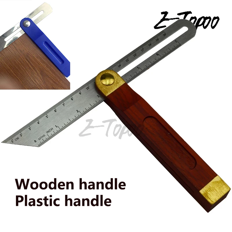 Угловые линейки треугольные скользящие Т скосы с деревянной/пластиковой ручкой