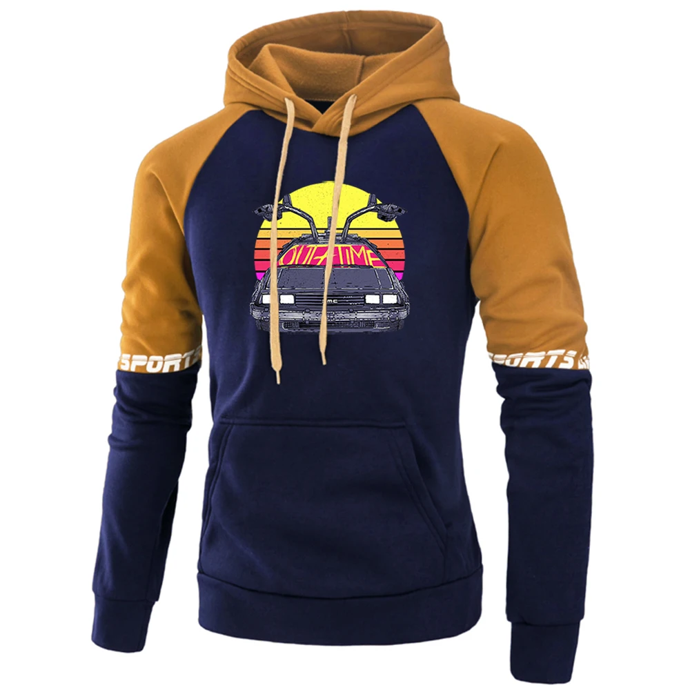 

Толстовка мужская флисовая с капюшоном, принтом «Назад в будущее»