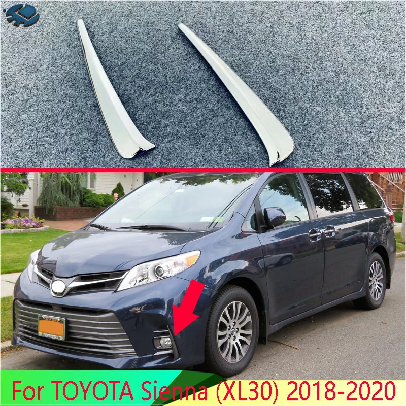 

Для TOYOTA Sienna (XL30) 2018-2020 автомобильные аксессуары ABS хромированный передний противотуманный фонарь крышка фары молдинг ободок декоративная на...