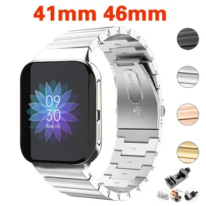 Сменный ремешок для часов OPPO Watch 46 мм, браслет из нержавеющей стали для смарт-часов, аксессуары для смарт-часов OPPO, 41 мм