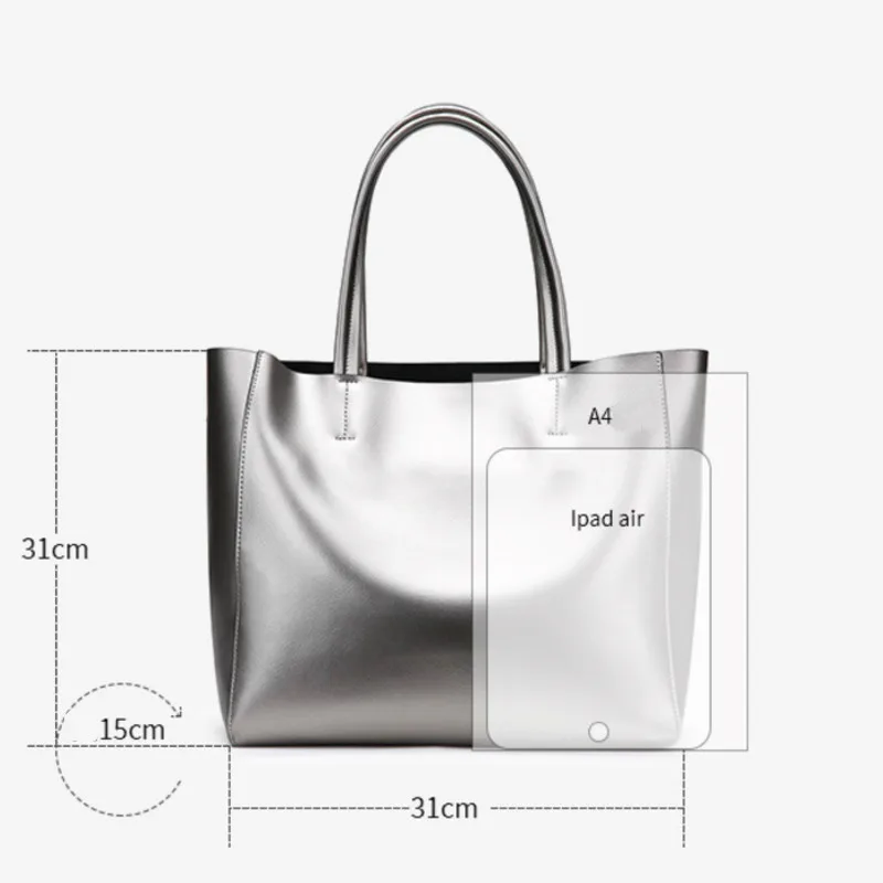 

2020 New Fashionable Western Style Women's Handbag Cowhide Leather Messager Shoulder Bag For Women Large Capacity Shopping Bag