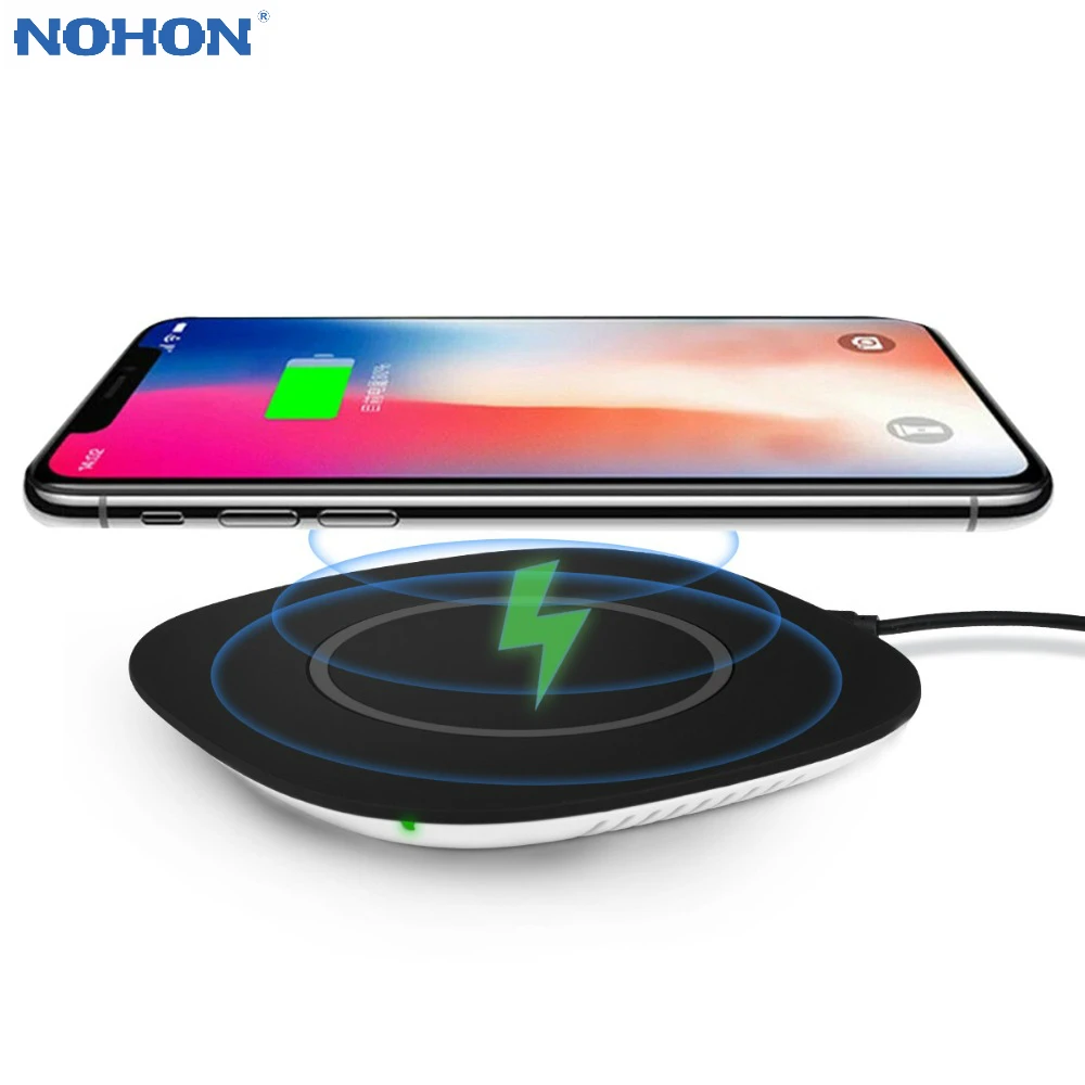 Универсальное беспроводное зарядное устройство Nohon для iPhone 11 Pro Max XS X XR Быстрое