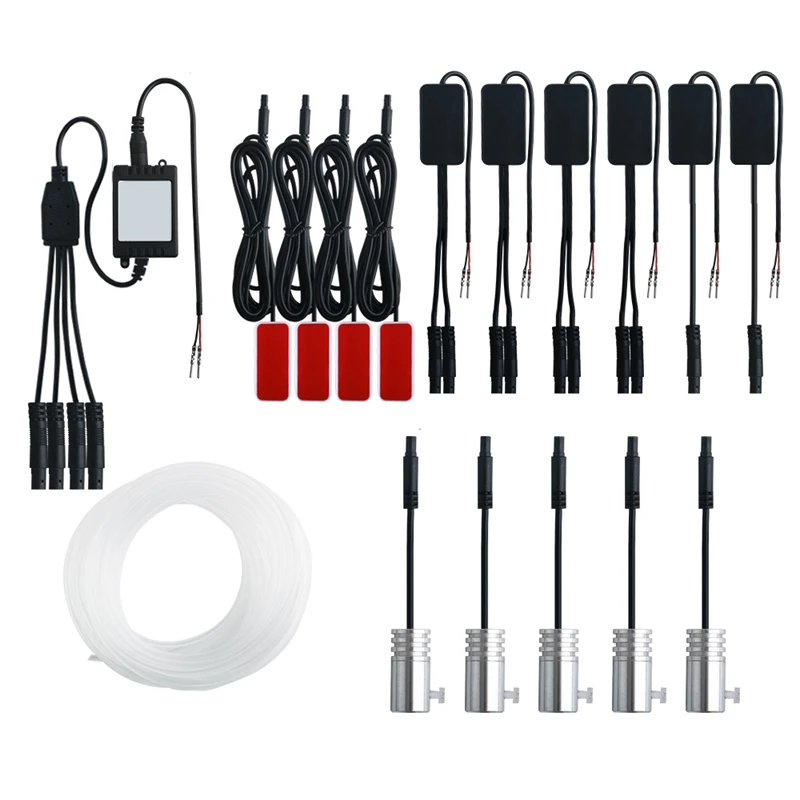 

9 In 1 RGB Atmosphere Light LED Interior Decoration Lamps with 8M Strip Light By App Control Door Bowl Atmosphere Lights