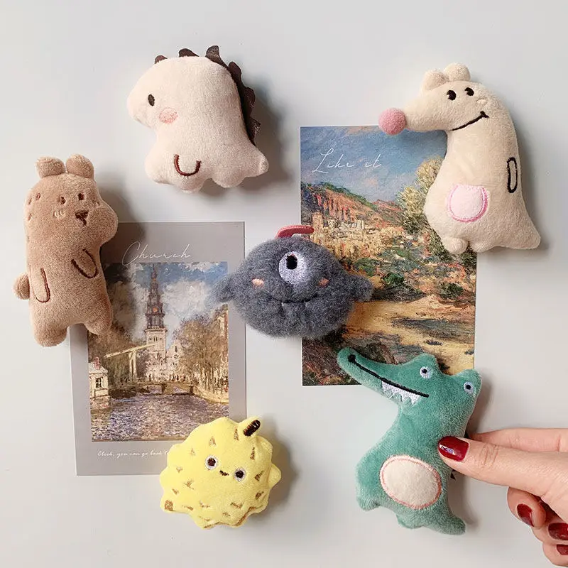 

Cute Plush Animal Fridge Magnets Home Decoration Plush Fruit Refrigerator Magnetic Stickers Creative Fridge Magnet Kids Gift