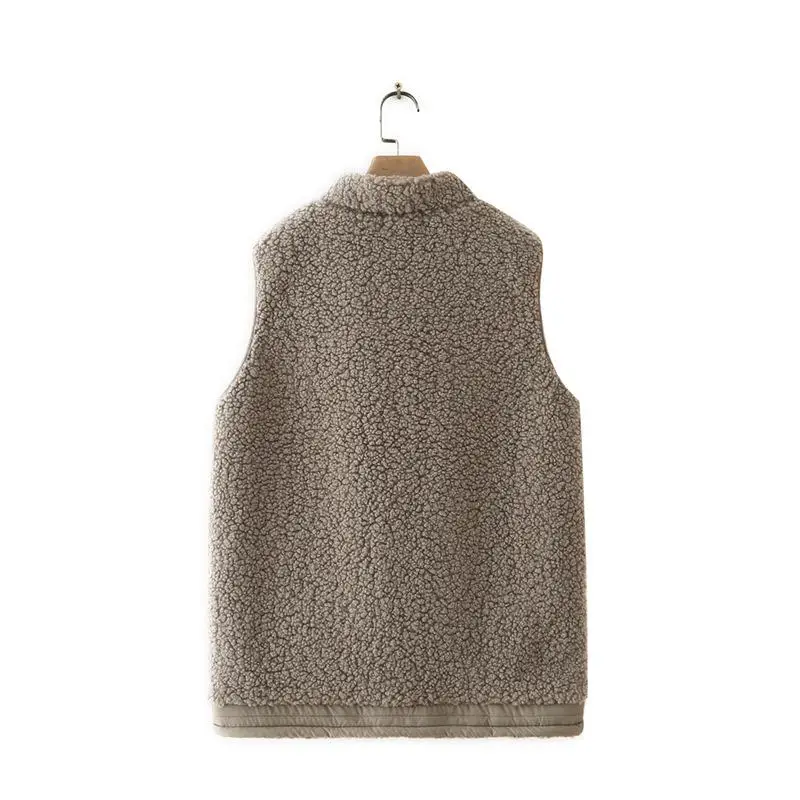 Women's Clothing Sleeveless Jacket Plus Size Autumn Winter 2021 New Outwear Fashion Big Pocket Polar Fleece Warm Zipper Vest