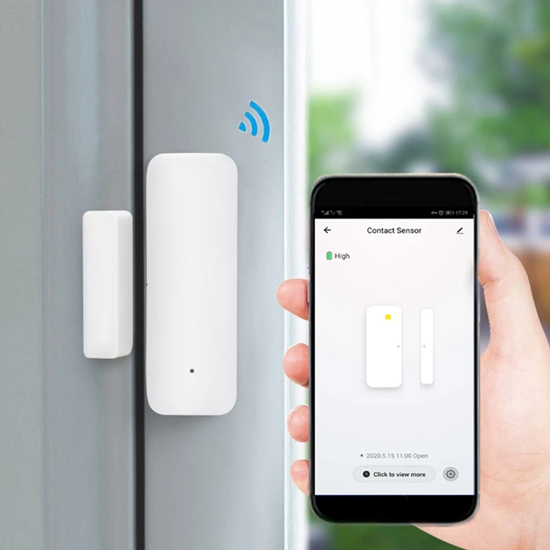 

Smart WiFi Door Sensor Window Contacts Open and Close Detector Compatible with for Alexa Google Home Assistant