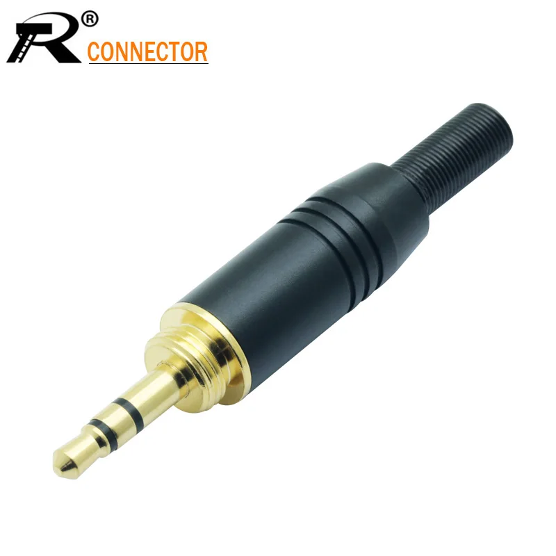 1 шт. алюминиевый штекер в сборе 3 5 мм провода позолоченный полюсный стерео аудио