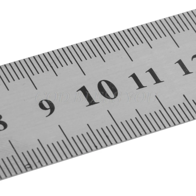 

30CM 12"Steel Stainless Pocket Pouch Metric Metal Ruler Measurement Double Sided Drop Shipping