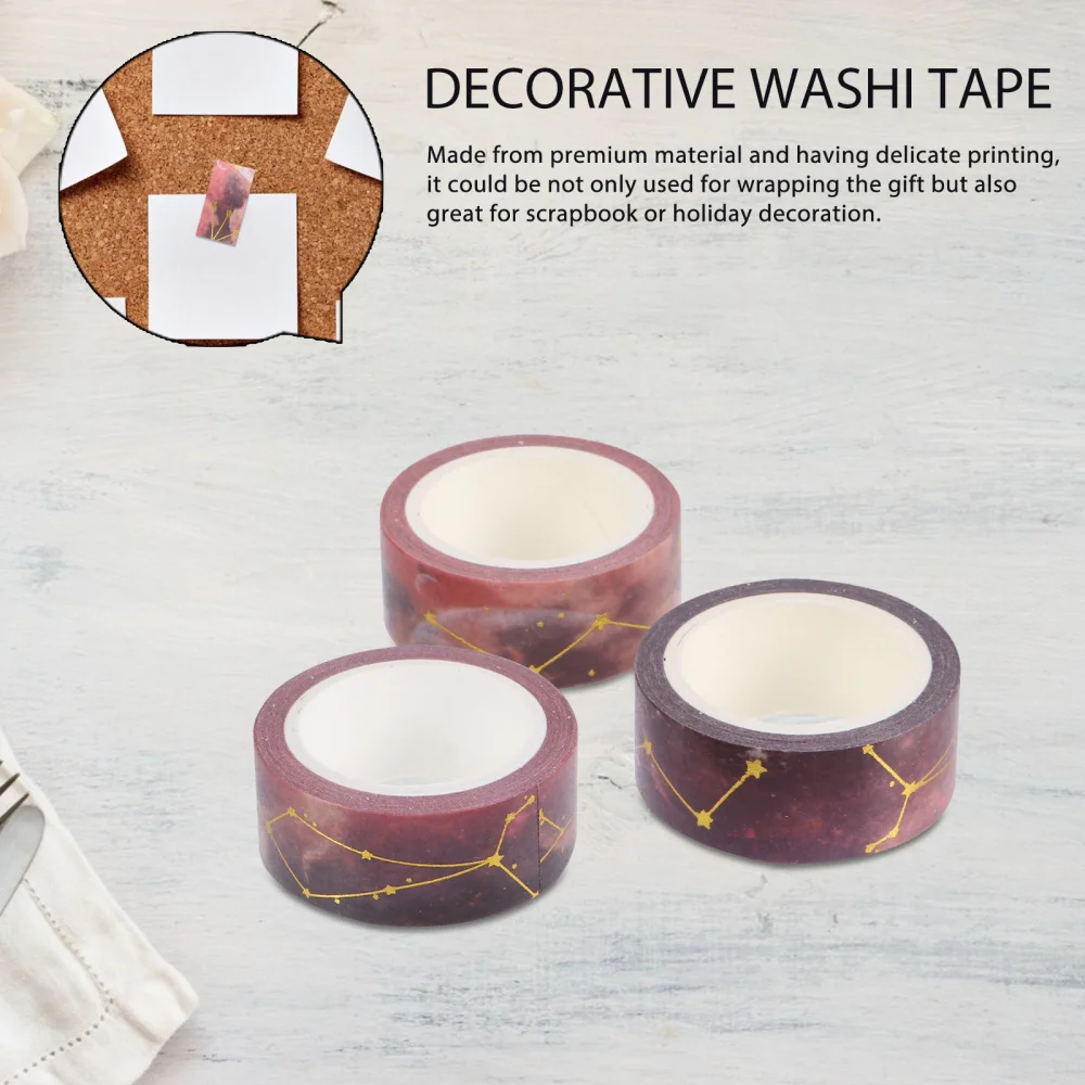 

1 Box/4pcs Decorative Washi Tape Hot Stamping Masking Tape DIY Craft Supplies