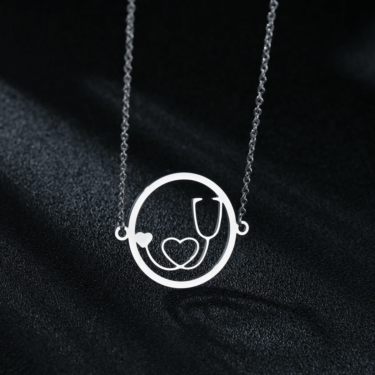 Женское колье с подвеской-стетоскопом из нержавеющей стали | Украшения и