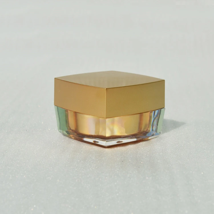 30 г Золотой квадратной формы акриловая банка для крема пластиковый горшок