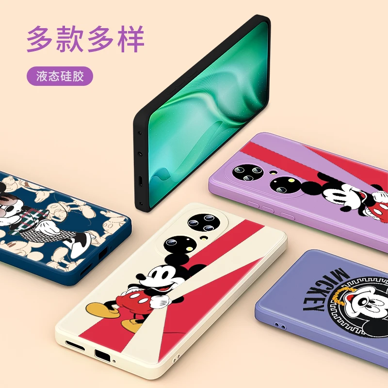 

Mickey Fashion Cool Disney For Huawei P50 P40 P30 P20 Pro Lite 5G P Smart Z Plus Pro 2019 2021 Soft Liquid Phone Case Cover
